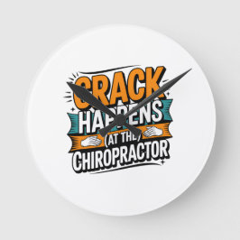 Grappige Chiropractie Quote Spine Crack Humor Ronde Klok