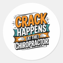 Grappige Chiropractie Quote Spine Crack Humor Ronde Sticker
