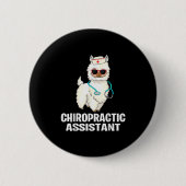 Grappige chiropractische zorg Instant Llama Chirop Ronde Button 5,7 Cm (Voorkant)