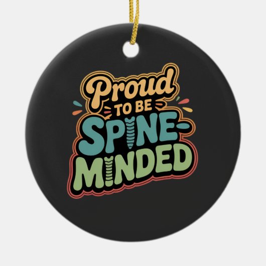 Grappige Chiropractor Gift Spine Gezondheid Quote Keramisch Ornament (Voorkant)
