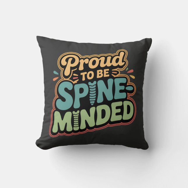 Grappige Chiropractor Gift Spine Gezondheid Quote Kussen (Voorkant)