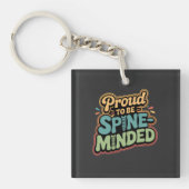 Grappige Chiropractor Gift Spine Gezondheid Quote Sleutelhanger (voorkant)