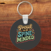 Grappige Chiropractor Gift Spine Gezondheid Quote Sleutelhanger (Voorkant)