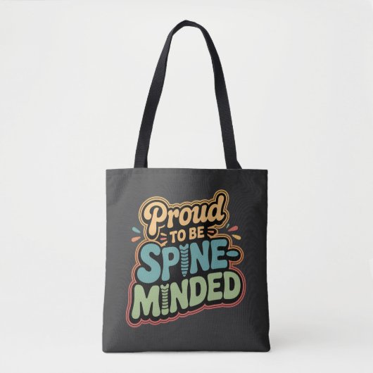 Grappige Chiropractor Gift Spine Gezondheid Quote Tote Bag (Voorkant)