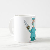 Grappige chirurg Cartoon hilarische medische Humor Koffiemok (Voorkant links)