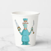 Grappige chirurg Cartoon hilarische medische Humor Papieren Bekers (Voorkant)