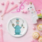 Grappige chirurg Cartoon hilarische medische Humor Papieren Bordje (Feest)