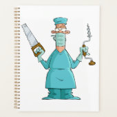 Grappige chirurg Cartoon hilarische medische Humor Planner (Voorkant)