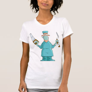 Grappige chirurg Cartoon hilarische medische Humor T-shirt