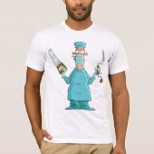 Grappige chirurg Cartoon hilarische medische Humor T-shirt (Voorkant)