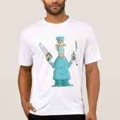 Grappige chirurg Cartoon hilarische medische Humor T-shirt (Voorkant)