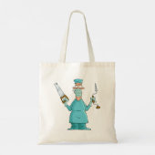 Grappige chirurg Cartoon hilarische medische Humor Tote Bag (Achterkant)