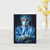 Grappige chirurg dokter kaart (Gele Bloem)