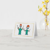 Grappige Chirurgen Kerstkaart Kaart (Gele Bloem)