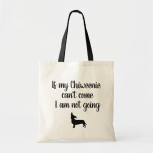 grappige Chiweenie puppy canvas tas