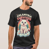 Grappige Chlamydia Overlevende Kat Meme Grappen Ma T-shirt (Voorkant)