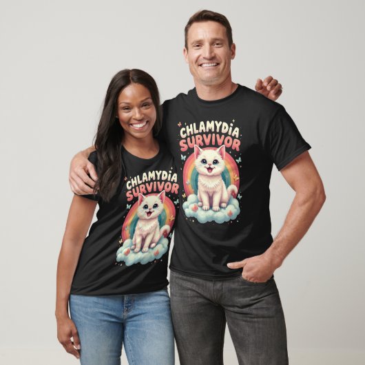 Grappige Chlamydia Overlevende Kat Meme Grappen Ma T-shirt (Unisex)