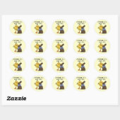 Grappige Chocolade Bunny Pasen Tshirts en geschenk Ronde Sticker (Vel)