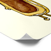 Grappige chocolade-éclair grappige cake cartoonkun poster (Hoek)
