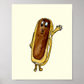 Grappige chocolade-éclair grappige cake cartoonkun poster (Voorkant)
