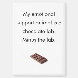 Grappige Chocolade Emotionele Ondersteuningsdier K Magneet