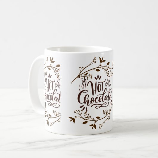 Grappige chocolade koffiemok (Voorkant links)