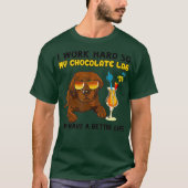Grappige Chocolade Labrador Chocolade Lab Lover T-shirt (Voorkant)