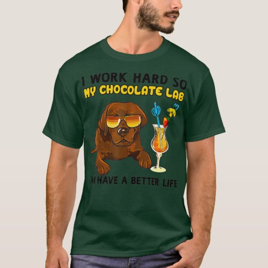 Grappige Chocolade Labrador Chocolade Lab Lover T-shirt (Voorkant)