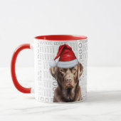 Grappige Chocolade Labrador Retriever Christmas Mok (Links)