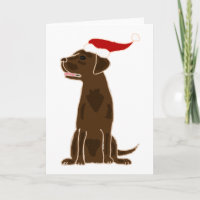 Grappige Chocolade Labrador Retriever Kerstkunst
