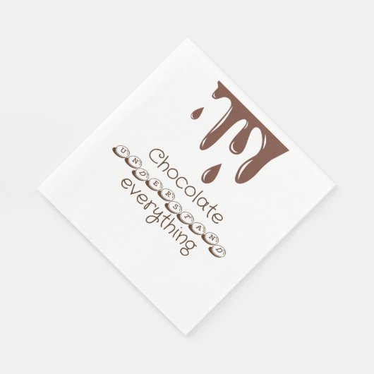 Grappige chocolade servet (Hoek)