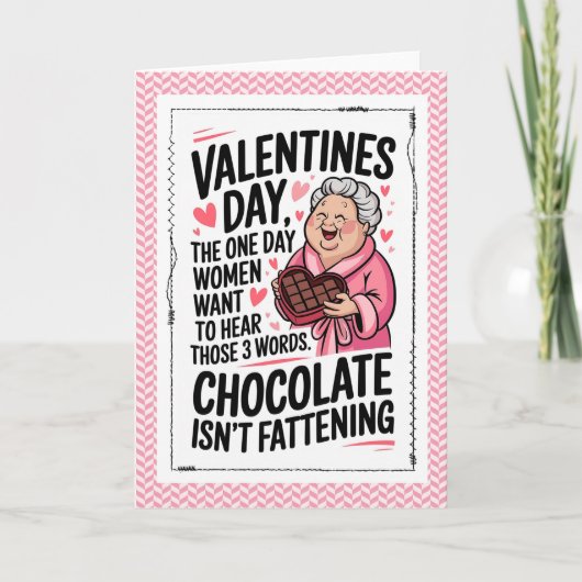 Grappige Chocolade Valentijnsdag Humor Kaart (Voorkant)
