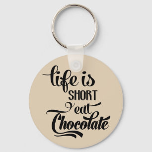 Grappige Chocolade Verslaafde Chocolade Liefhebber Sleutelhanger