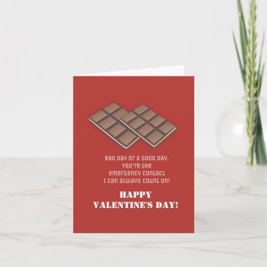 Grappige chocoladereep Valentijnskaart Kaart (Voorkant)