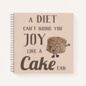 Grappige chocoladetaart citaat notitieboek (Voorkant)