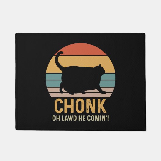 Grappige Chonk Kat Meme Deurmat (Voorkant)