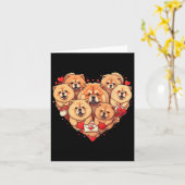 Grappige Chow Chow Hart Valentijn Chow Chow Dames Kaart (Gele Bloem)