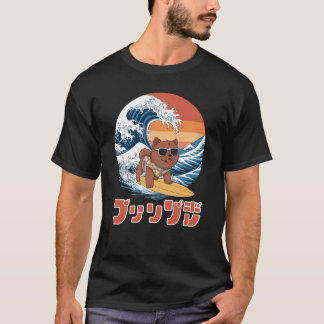 Grappige Chow Chow Japanse Kanagawa Wave Dog T-shirt