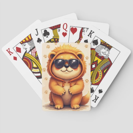 Grappige Chow Chow Kawaii Hond Pokerkaarten (Achterkant)