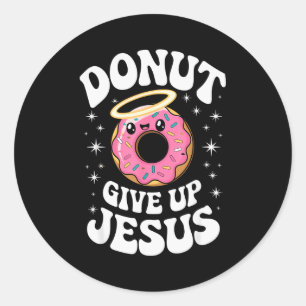 Grappige Christelijke Donut Schattig Geloof Humor Ronde Sticker