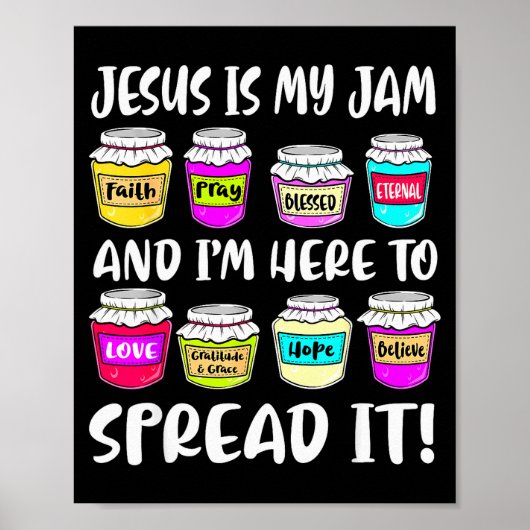 Grappige christelijke Jezus is mijn jam hier om de Poster (Voorkant)