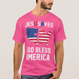 Grappige Christelijke Jezus redt vaderlandslievend T-shirt