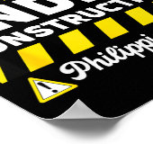 Grappige christelijke onder constructie Filipenzen Poster (Hoek)