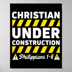 Grappige christelijke onder constructie Filipenzen Poster