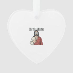 Grappige christelijke papa citaat vintage ornament
