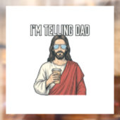 Grappige christelijke papa citaat vintage raamsticker (Vel 2)