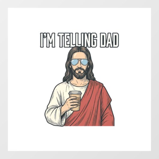 Grappige christelijke papa citaat vintage raamsticker (Vel)