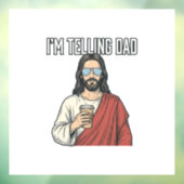 Grappige christelijke papa citaat vintage raamsticker (Vel 3)