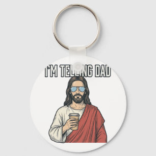 Grappige christelijke papa citaat vintage sleutelhanger