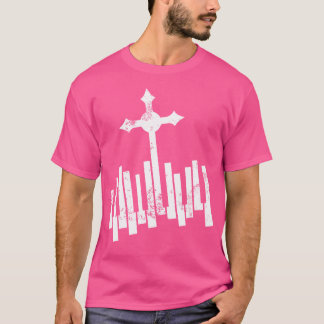Grappige Christelijke Toetsenbord Piano Speler Lie T-shirt